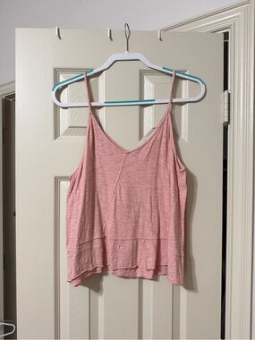 Lightweight Dusty Pink V-Neck Spaghetti Strap Tank Top